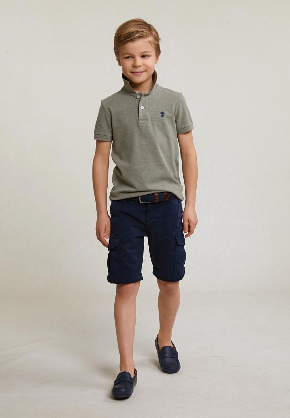 River Woods Custom Fit Katoenen Basic Stretch Polo Lt Safari Mix