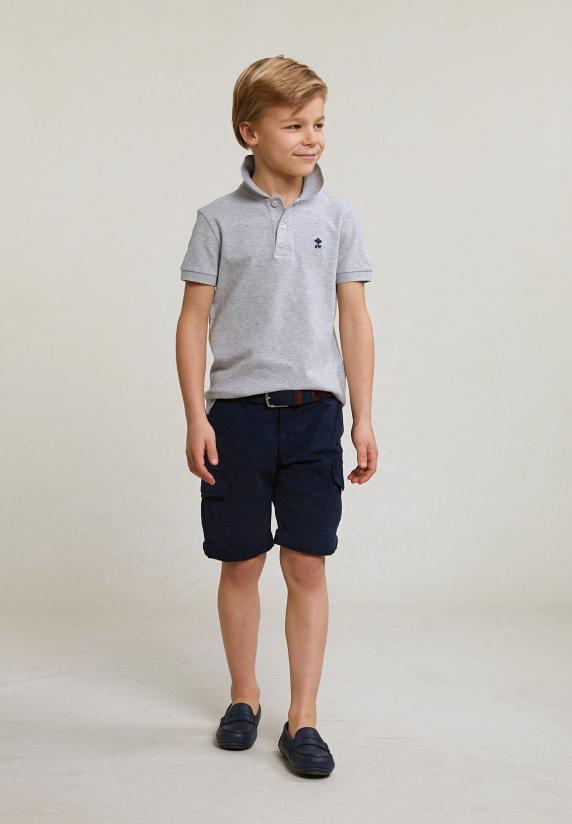 River Woods Custom Fit Katoenen Basic Stretch Polo Oyster Mix
