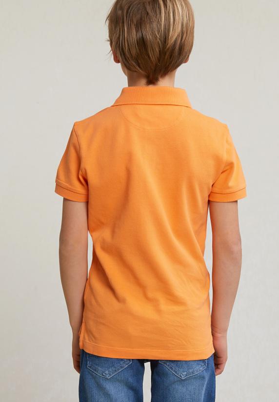 River Woods Custom Fit Katoenen Basic Stretch Polo Peach