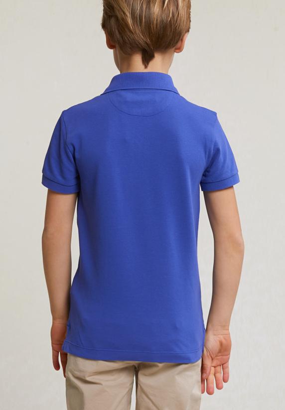 River Woods Custom Fit Katoenen Basic Stretch Polo Reef Blue