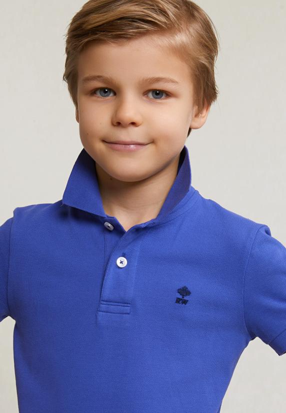 River Woods Custom Fit Katoenen Basic Stretch Polo Reef Blue