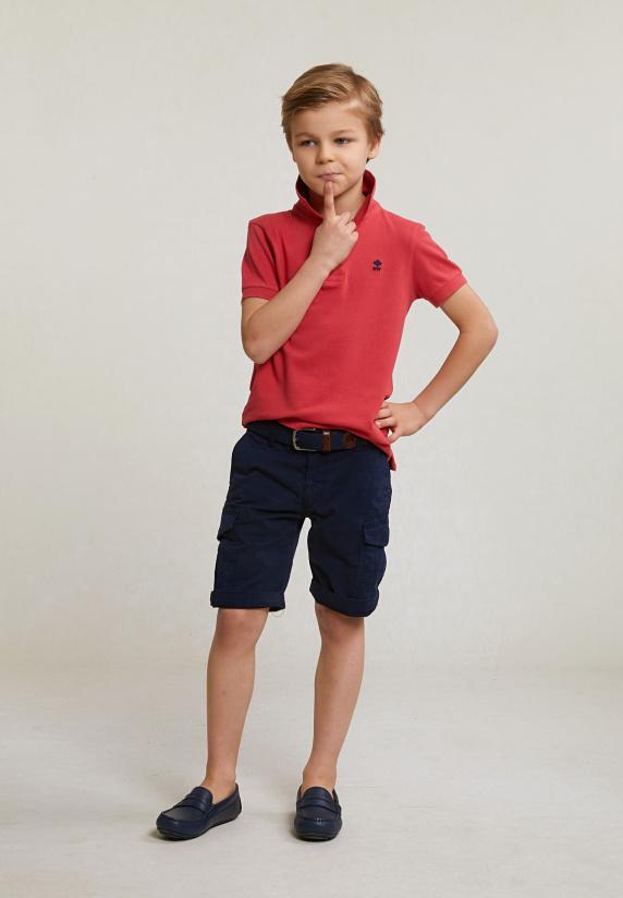 River Woods Custom Fit Katoenen Basic Stretch Polo Sunset