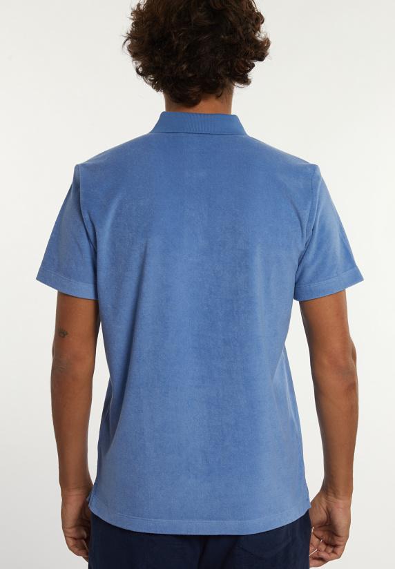 River Woods Custom Fit Katoenen éponge Polo Baby Blue