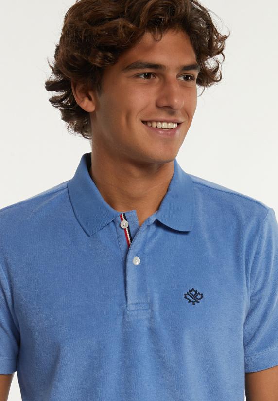 River Woods Custom Fit Katoenen éponge Polo Baby Blue