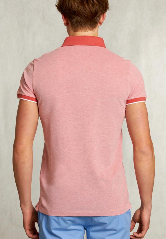 River Woods Custom Fit Katoenen Polo Dark Cosmpolitan Mix