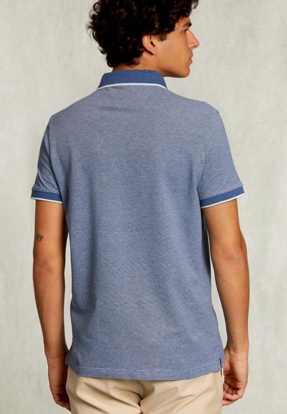 River Woods Custom Fit Katoenen Polo Dark Mombasa Mix