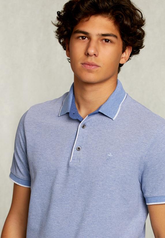 River Woods Custom Fit Katoenen Polo Dark Palazzo Mix