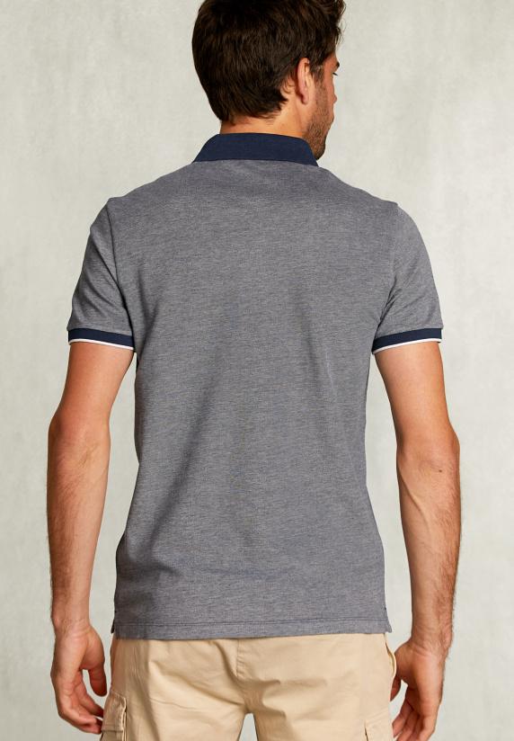 River Woods Custom Fit Katoenen Polo Indian Ocean Mix