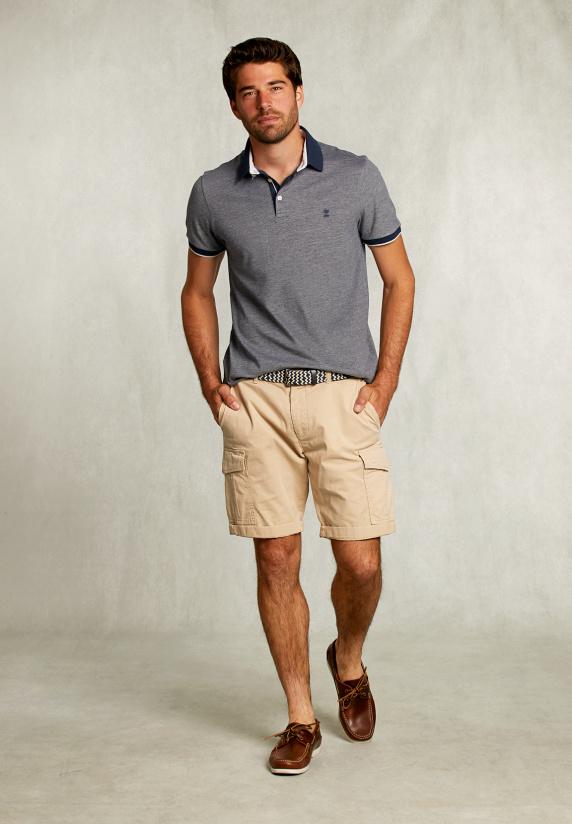 River Woods Custom Fit Katoenen Polo Indian Ocean Mix