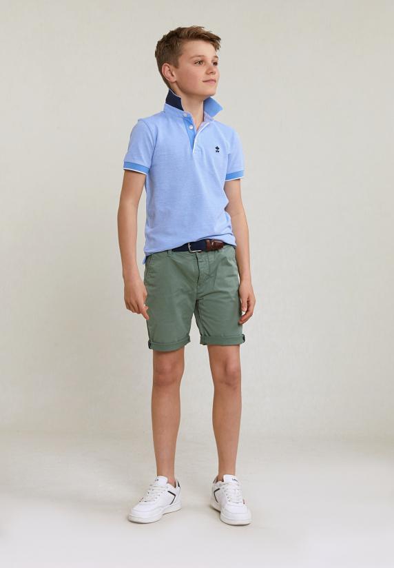 River Woods Custom Fit Katoenen Polo Korte Mouwen Lake