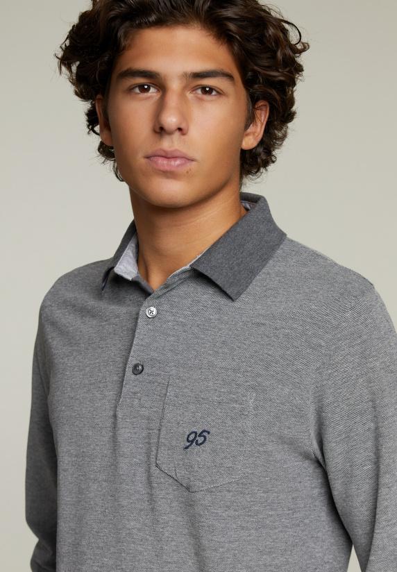 River Woods Custom Fit Katoenen Polo Met Zak Graphite Mix