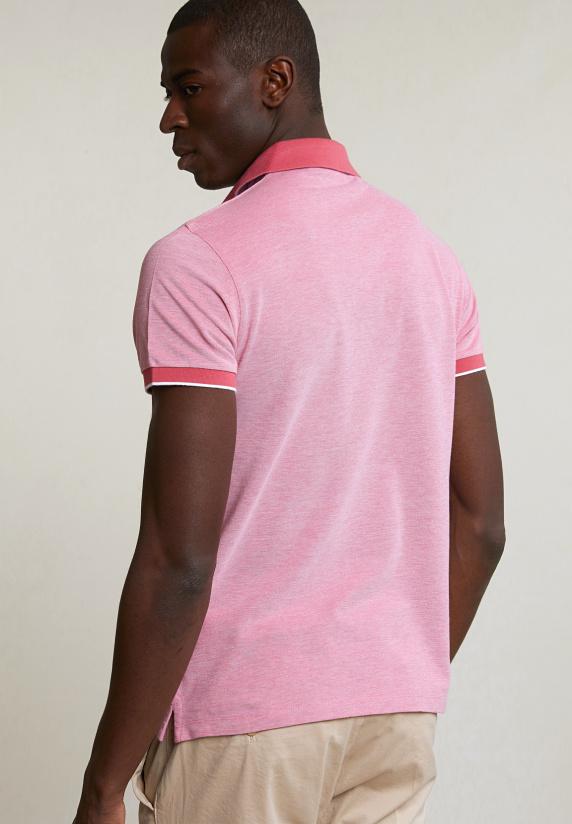 River Woods Custom Fit Katoenen Polo Short Sleeves Sunset