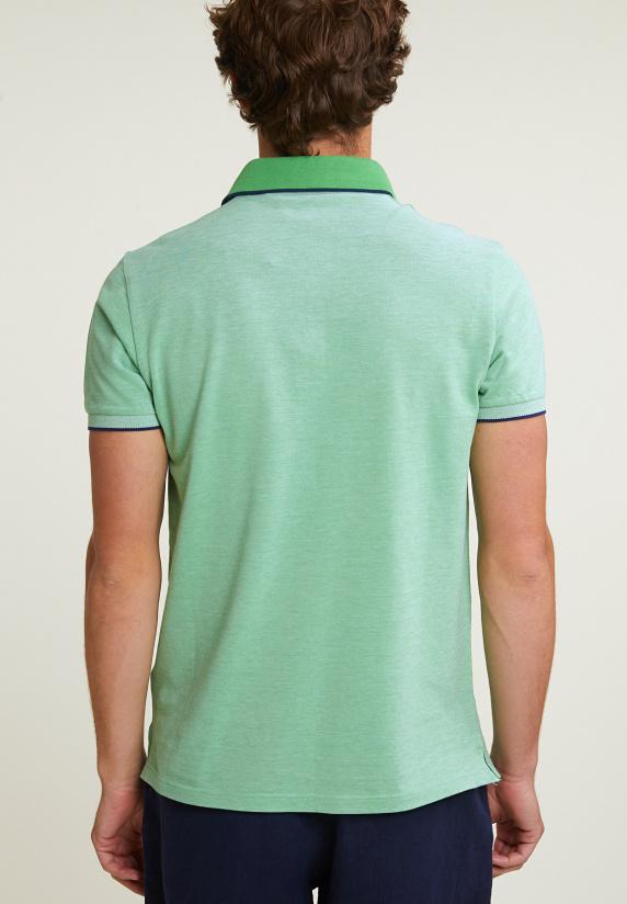 River Woods Custom Fit Katoenen Stretch Polo Breadfruit