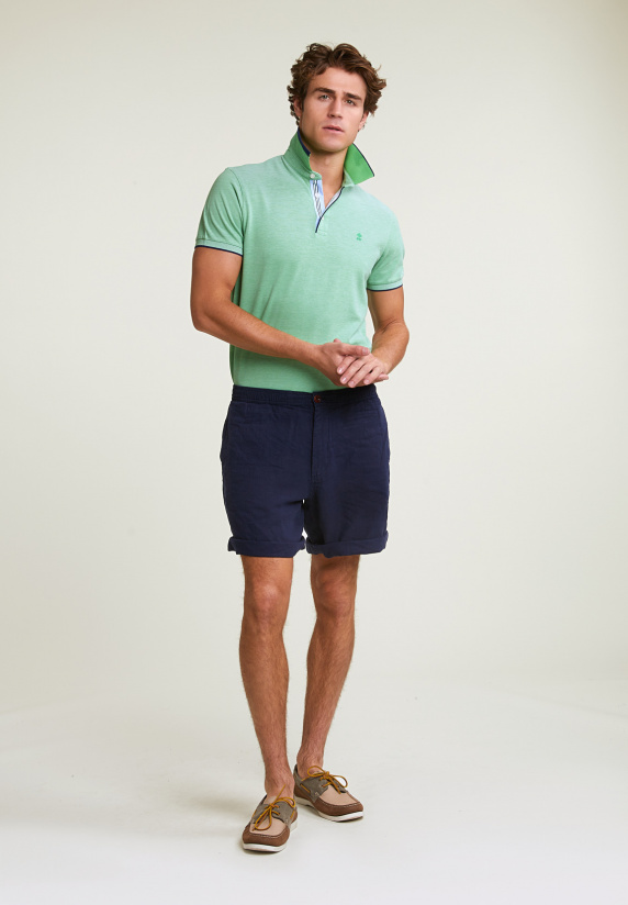 River Woods Custom Fit Katoenen Stretch Polo Breadfruit