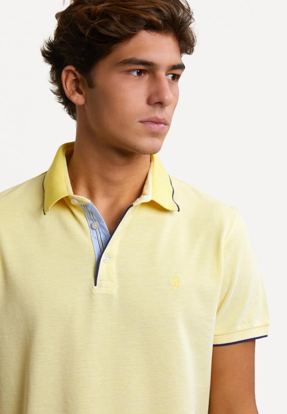 River Woods Custom Fit Katoenen Stretch Polo Lemonade