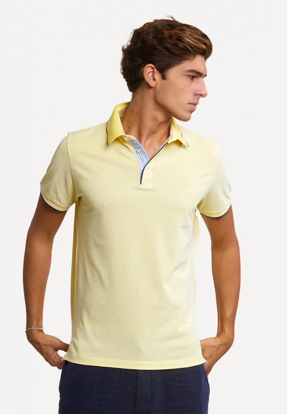 River Woods Custom Fit Katoenen Stretch Polo Lemonade