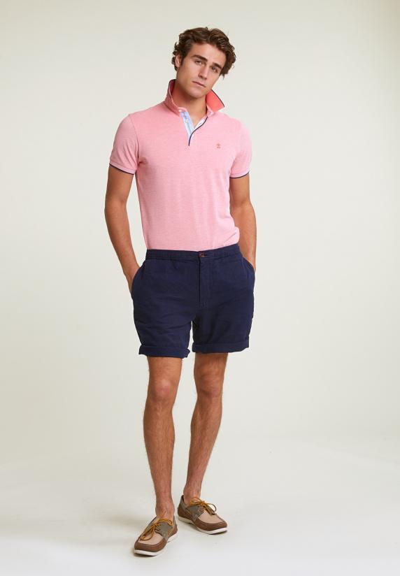 River Woods Custom Fit Katoenen Stretch Polo Lt Sunset