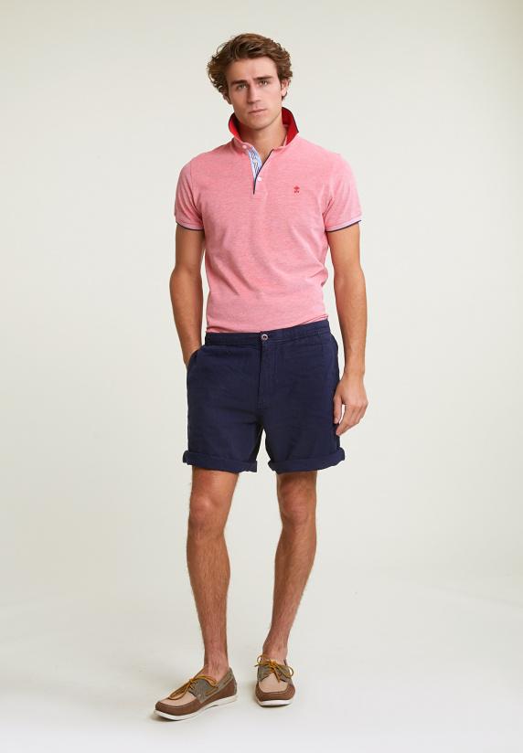 River Woods Custom Fit Katoenen Stretch Polo Stanford Red