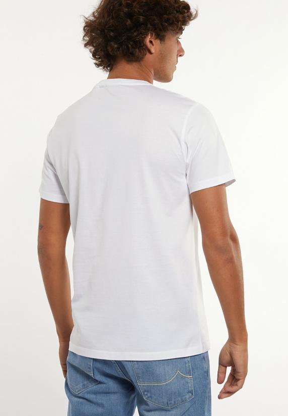 River Woods Custom Fit Katoenen T-shirt Borstzak Wit