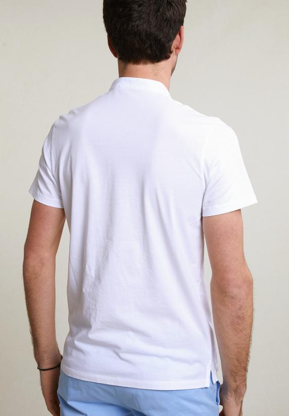 River Woods Custom Fit Katoenen T-shirt Korte Mouwen Wit