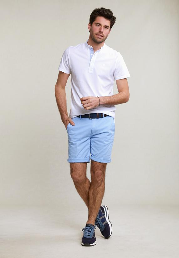 River Woods Custom Fit Katoenen T-shirt Korte Mouwen Wit