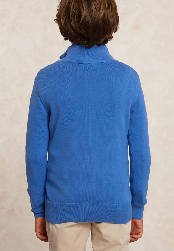 River Woods Custom Fit Katoenen Trui Opstaande Kraag Lt Hamptons Mix