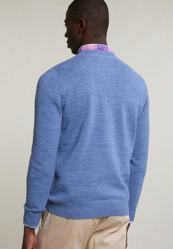 River Woods Custom Fit Katoenen Trui Ronde Hals Lake Mix