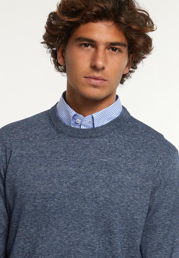 River Woods Custom Fit Katoenen Trui Ronde Hals Moonlight Mix