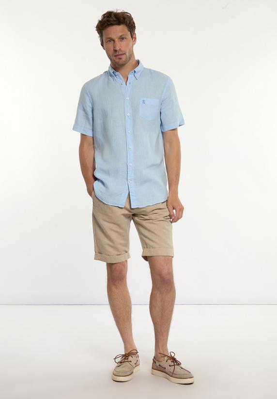 River Woods Custom Fit Linnen Hemd Korte Mouwen Carolina