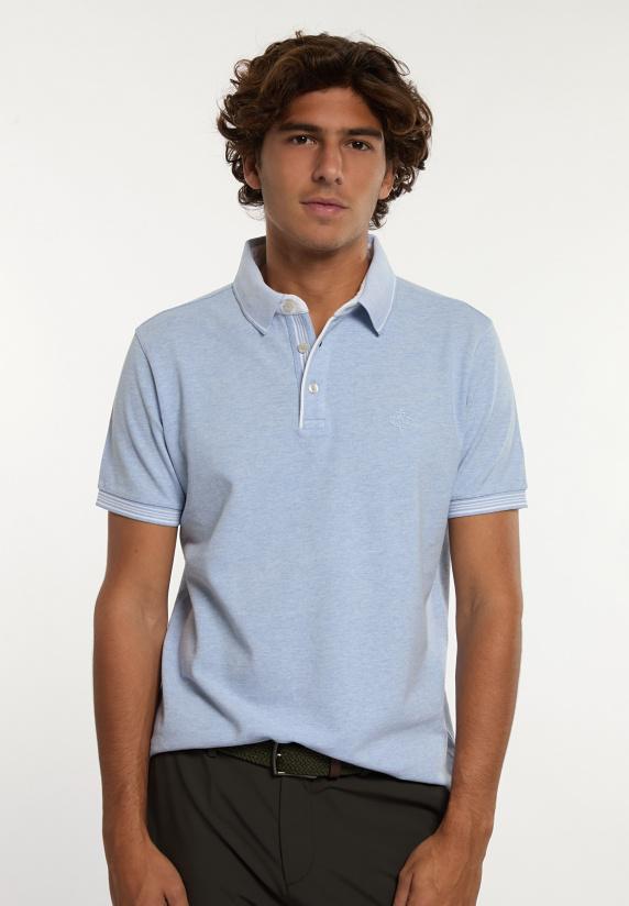river woods Custom fit lux fancy piqué polo ice mix