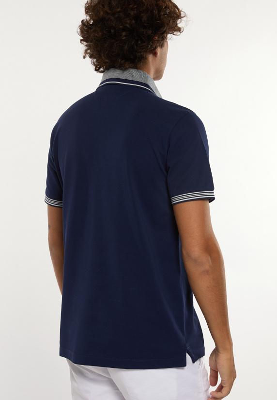 River Woods Custom Fit Lux Fancy Piqué Polo Midnight Blue
