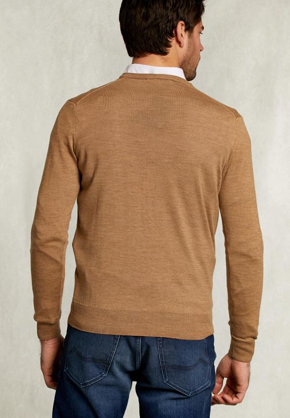 River Woods Custom Fit Merino V-hals Trui Pyramid Mix