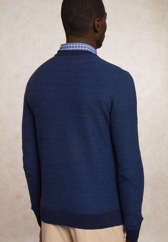 River Woods Custom Fit Merinotrui Ronde Hals Moonlight Mou