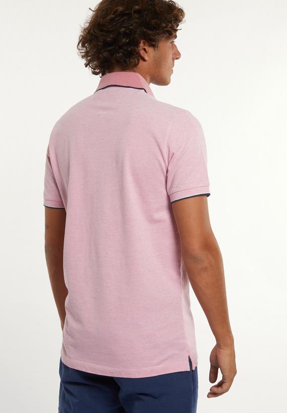 River Woods Custom Fit Pima Katoen Fantasie Polo Dk Flamingo