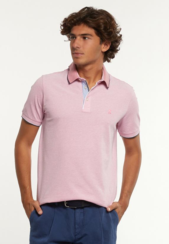 river woods Custom fit pima katoen fantasie polo dk flamingo