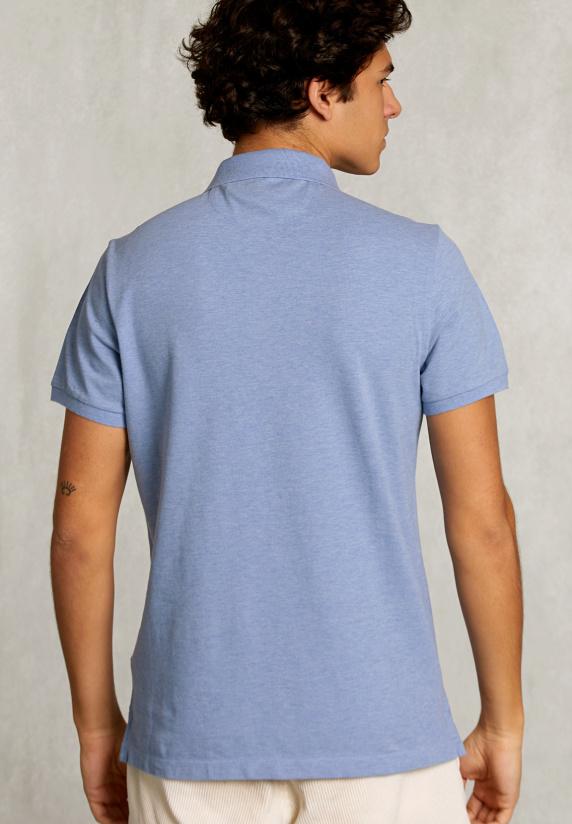 River Woods Custom Fit Pima Katoen Polo Blue Gin Mix