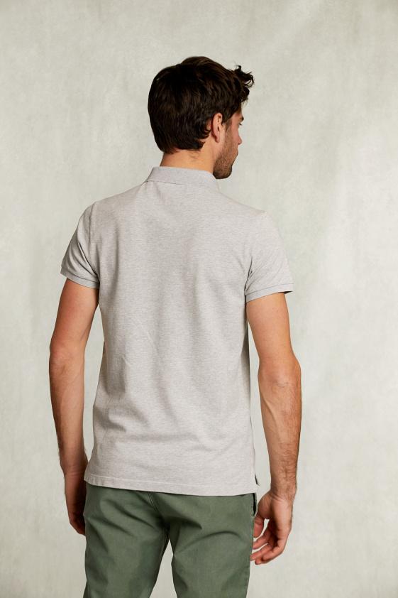 River Woods Custom Fit Pima Katoen Polo Dark Oyster Mix