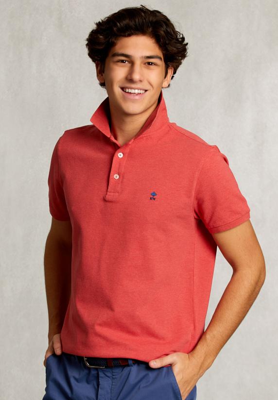 river woods Custom fit pima katoen polo dk cosmopolitan mix