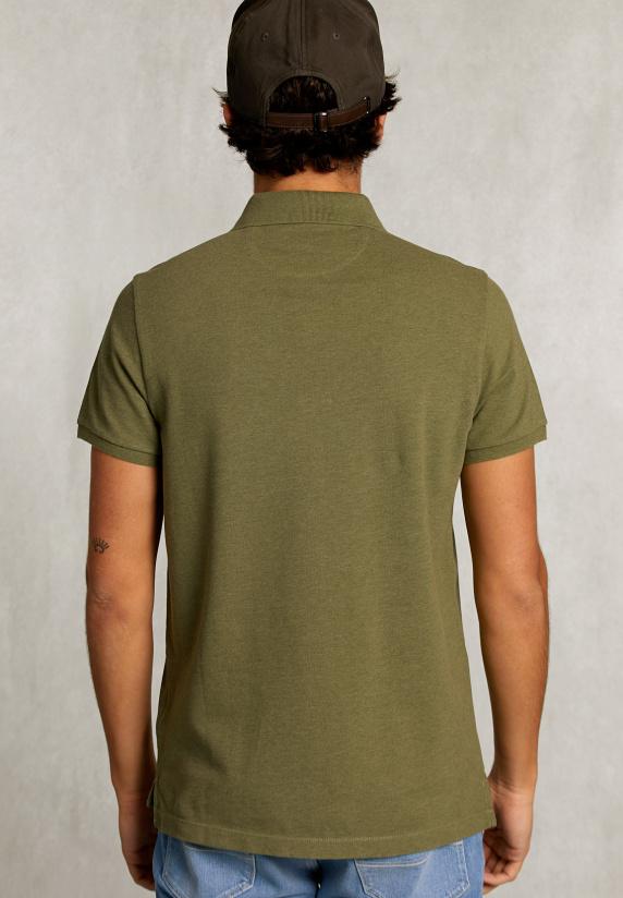 River Woods Custom Fit Pima Katoen Polo Lt Savanna Mix