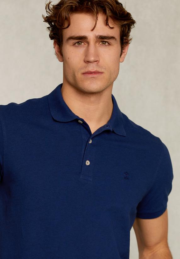 River Woods Custom Fit Pima Katoen Polo Saphire Mix
