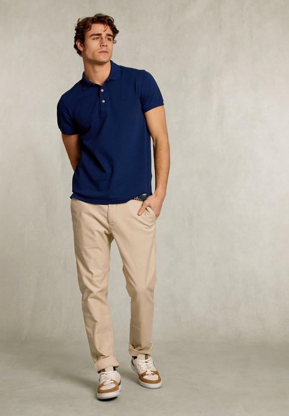 River Woods Custom Fit Pima Katoen Polo Saphire Mix