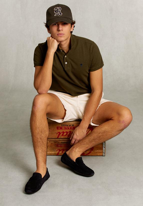 River Woods Custom Fit Pima Katoen Polo Savanna Mix