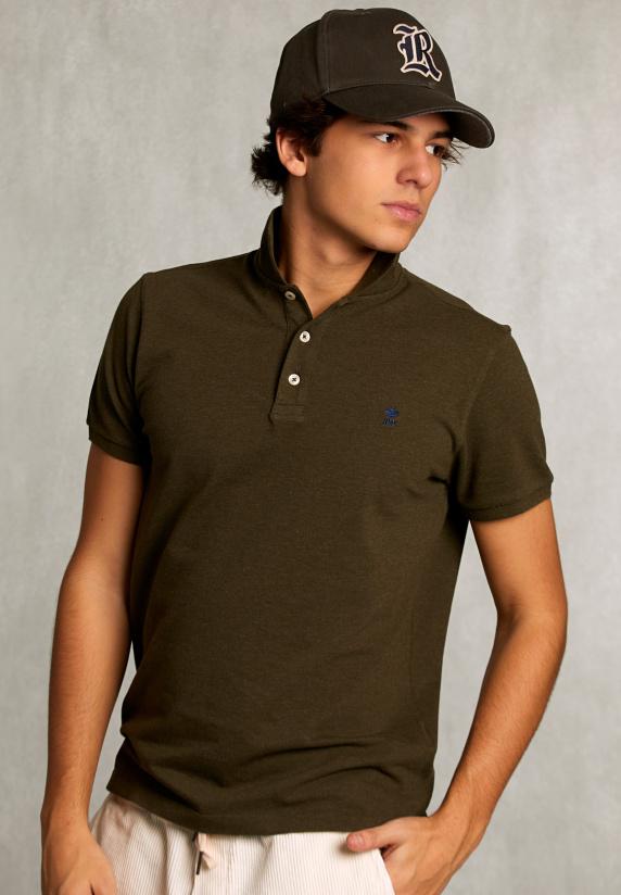 river woods Custom fit pima katoen polo savanna mix