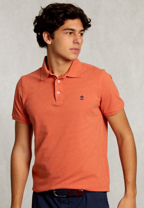 river woods Custom fit pima katoen polo serengeti mix