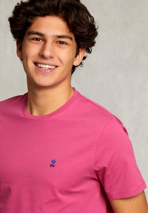 River Woods Custom Fit Pima Katoen T-shirt Amaranth