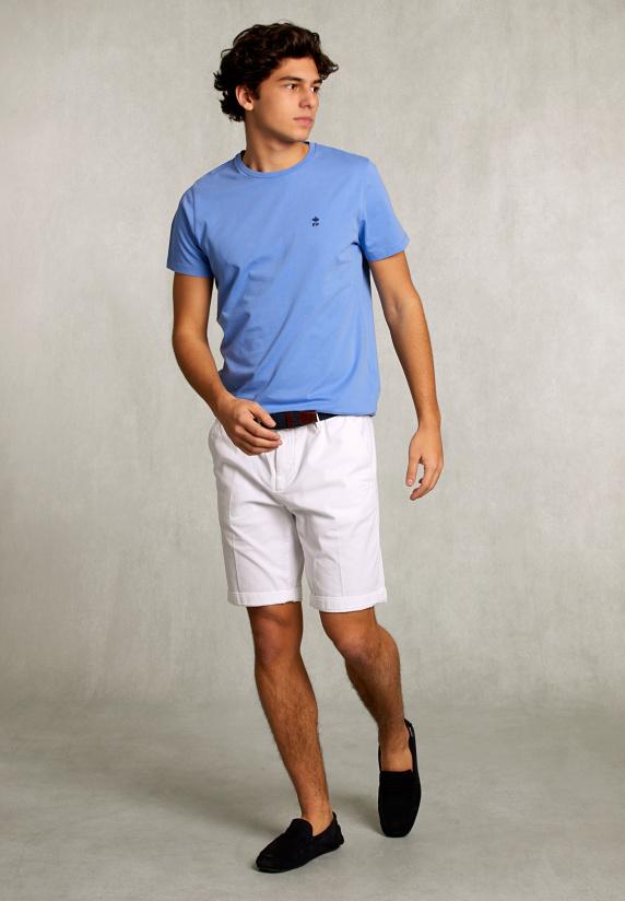 River Woods Custom Fit Pima Katoen T-shirt Atlantic