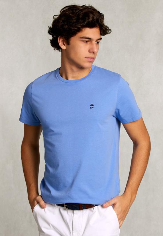 river woods Custom fit pima katoen T-shirt atlantic