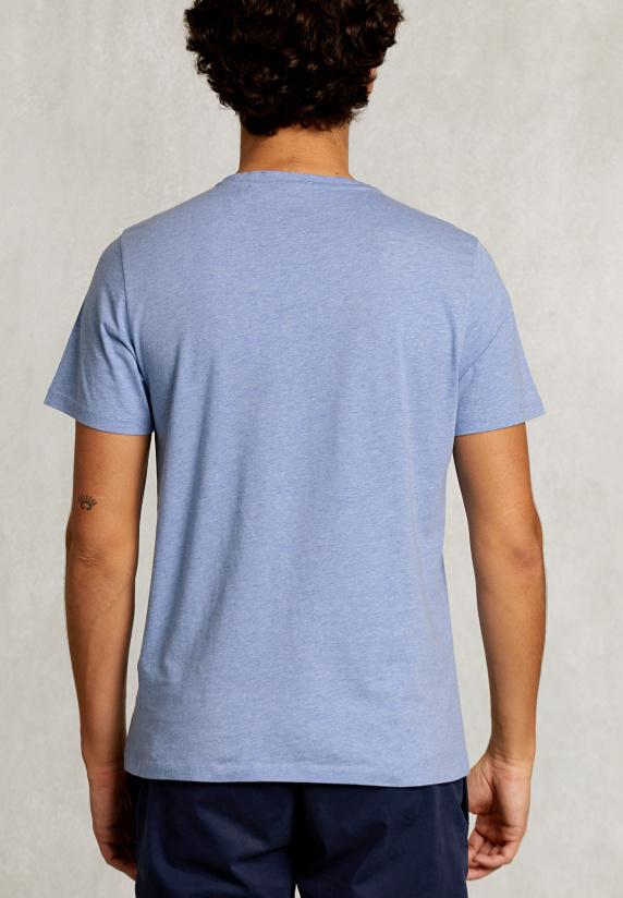 River Woods Custom Fit Pima Katoen T-shirt Blue Gin Mix