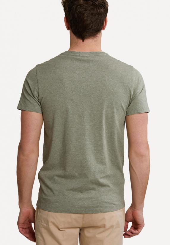 River Woods Custom Fit Pima Katoen T-shirt Borstzak Safari Mix