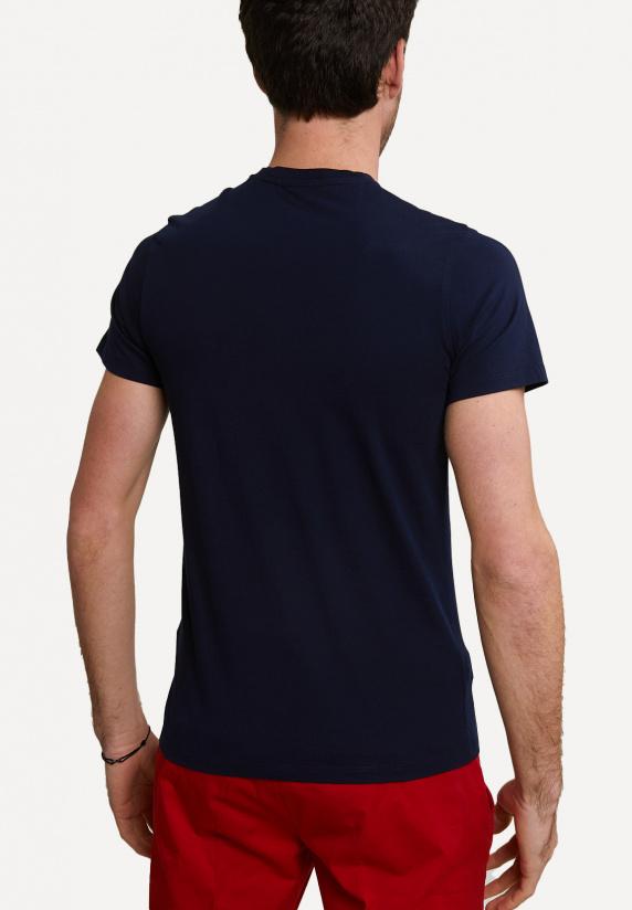 River Woods Custom Fit Pima Katoen T-shirt Borstzak Wit